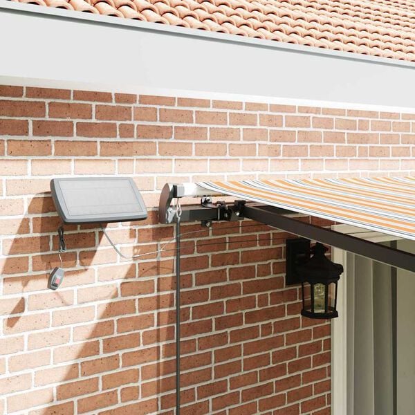 vidaXL Toldo Retr&aacute;til Manual Multicolor 450 &times;300 cm tecido