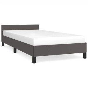 vidaXL Estrutura cama c/ cabeceira sem colch&atilde;o 80x200 cm cinzento