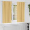 vidaXL Cortinas Blackout com Argolas 2 pcs Bege 175 x 140 cm Poli&eacute;ster
