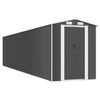 vidaXL Abrigo de jardim 192x938x223 cm a&ccedil;o galvanizado antracite
