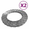 vidaXL BTO-22 Arame farpado 2 pcs 100 m a&ccedil;o