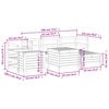 vidaXL 7 pcs conjunto de sof&aacute;s para jardim pinho maci&ccedil;o branco