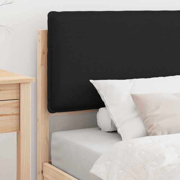 vidaXL Estrutura de Cama com Cabeceira Estofada Preto 90 x 190 cm