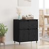 vidaXL Buffet com gaveta Carvalho Preto 60 x 35 x 70 cm