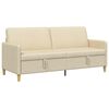 vidaXL Sofa com Armazenamento Creme 192 x 78 x 87 cm Poli&eacute;ster