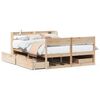 vidaXL Cama sem colch&atilde;o 160x200 cm madeira de pinho maci&ccedil;a