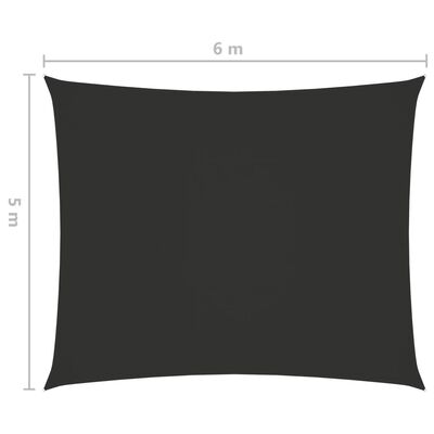 vidaXL Para-sol estilo vela tecido oxford retangular 5x6 m antracite