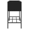 vidaXL Canteiro de jardim com prateleira 2pcs 90x40x75cm vime PE preto