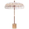 vidaXL Parasol Balin&ecirc;s com Base Creme 185 x 185 x 260 cm