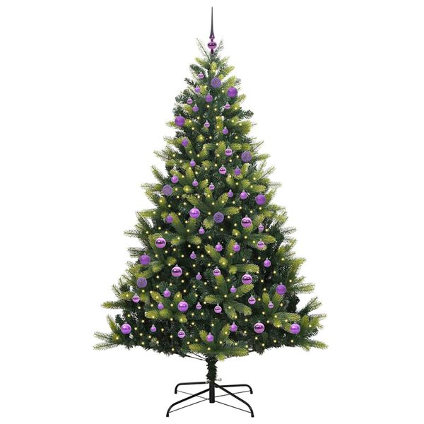 vidaXL &Aacute;rvore de Natal Artificial Articulada 300 LEDs Verde 240 cm