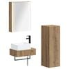 vidaXL Conjunto de M&oacute;veis para Banheiro 4 pcs Carvalho Arttisan