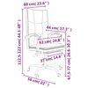 vidaXL Cadeira de escrit&oacute;rio reclin&aacute;vel couro artificial cor creme