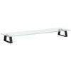 vidaXL Suporte para monitor 80x20x8 cm vidro temperado e metal preto