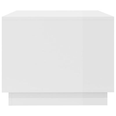 vidaXL Mesa de centro 102,5x55x44 cm contraplacado branco brilhante