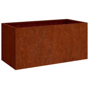vidaXL Vaso/floreira 62x30x29 cm a&ccedil;o corten