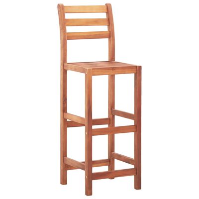 vidaXL Cadeiras de bar 4 pcs madeira de acácia maciça
