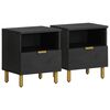 vidaXL Mesa de cabeceira 40x33x46 cm derivados de madeira preto