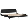 vidaXL Estrutura de cama Dover 200x200 cm veludo preto