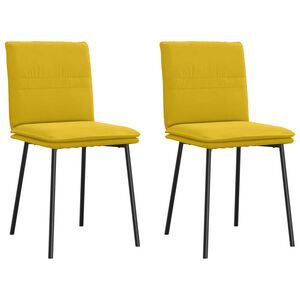 vidaXL Cadeiras de jantar 2 pcs veludo amarelo