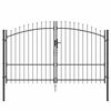 vidaXL Port&atilde;o Duplo WOERDEN 299,5 x 224,5 cm A&ccedil;o Cinzeto Tranc&aacute;vel