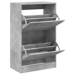 vidaXL Sapateira 60x34x63,5 cm derivados de madeira cinzento cimento
