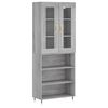 vidaXL Arm&aacute;rio alto 69,5x34x180 cm derivados de madeira sonoma cinza