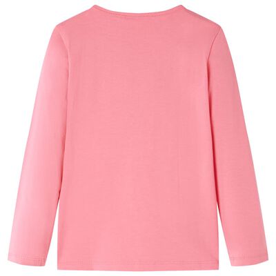T-shirt de manga comprida para criança rosa 92