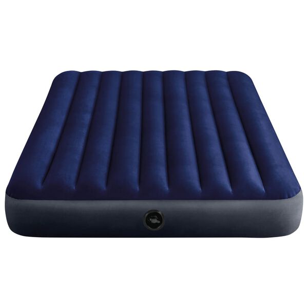 Intex Colch&atilde;o insufl&aacute;vel Dura-Beam com bomba 152x203x25 cm azul