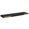 vidaXL Prateleiras parede suspensas 2 pcs 90x23,5x3,8cm MDF preto