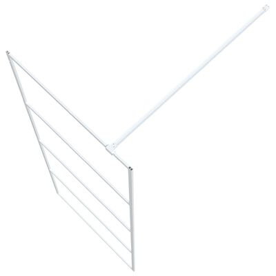 vidaXL Divisória de chuveiro branco 80x195 cm vidro ESG transparente