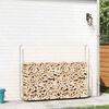 vidaXL Suporte para lenha 200x25x150 cm a&ccedil;o galvanizado