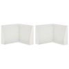 vidaXL Muro de Conten&ccedil;&atilde;o 2 unid. 50 x 50 x 50 cm A&ccedil;o Branco
