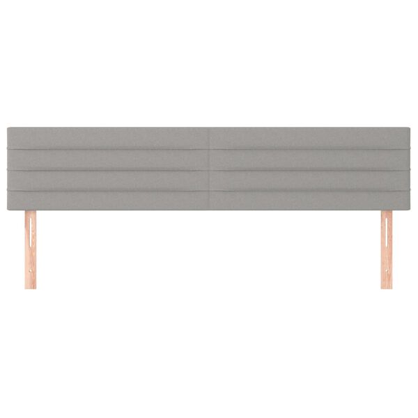 vidaXL Cabeceiras cinzento-claro 160x5x78/88 cm tecido
