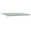 vidaXL Toldo retr&aacute;til Verde e Branco 600 &times; 350 cm Poli&eacute;ster e Alum&iacute;nio
