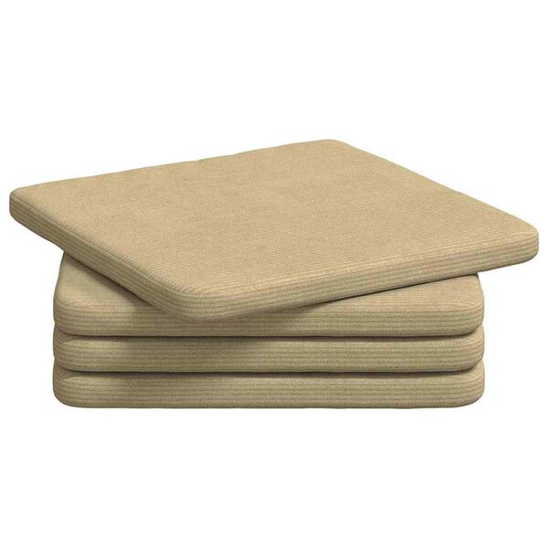 vidaXL Almofadas de Assento 4 pcs Cinza Verde 40 x 40 x 3 cm