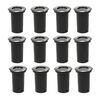 vidaXL Ilumina&ccedil;&atilde;o redonda p/ piso exterior 12 pcs