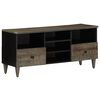 vidaXL M&oacute;vel de TV 100x33x46 cm madeira de mangueira maci&ccedil;a preto