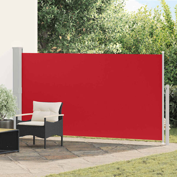 vidaXL Toldo lateral para p&aacute;tio/terra&ccedil;o 160 x 300 cm vermelho