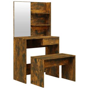 vidaXL Conjunto toucador 74,5x40x141 cm cor carvalho fumado