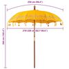 vidaXL Parasol Balin&ecirc;s Amarelo 215 x 215 x 260 cm
