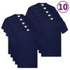 Fruit of the Loom T-shirts originais 10 pcs algod&atilde;o S azul-marinho