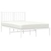 vidaXL Estrutura de cama com cabeceira 120x190 cm metal branco