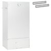 vidaXL Forno Fumador 3 pcs 44,5 x 29 x 83 cm A&ccedil;o galvanizado Prateado