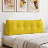 vidaXL Travesseiro para Costas Amarelo 140 x 24 x 50 cm Veludo