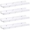 vidaXL Prateleira de Parede 4 pcs M&aacute;rmore Branco 40 x 9 x 3 cm