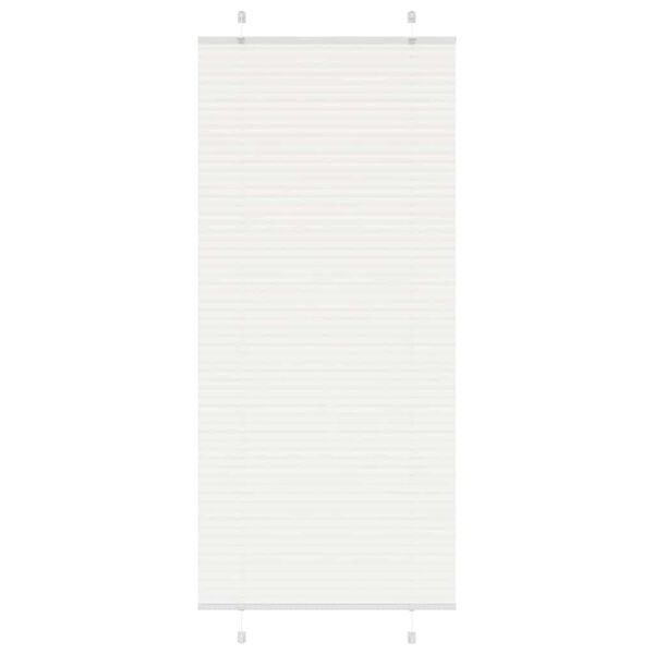 vidaXL Branco Plissada Cega 100x200cm Largura Tecido 99,4 cm Poli&eacute;ster