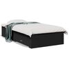vidaXL Estrutura cama c/ gavetas 75x190 cm derivados de madeira preto