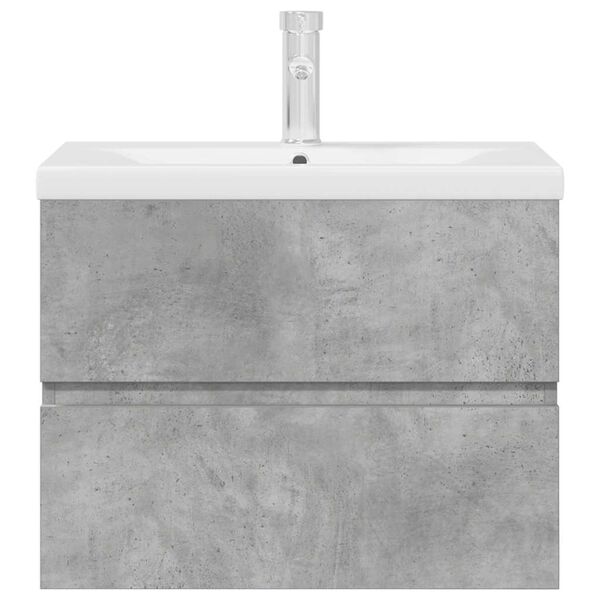 vidaXL 2 pcs conj. m&oacute;veis casa banho derivados madeira cinza cimento