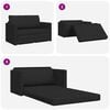 vidaXL Sof&aacute;-Cama 110cm Preto tecido
