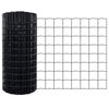 vidaXL Cerca Euro Cinzeto 0,6 x 10 m Ferro revestido de PVC